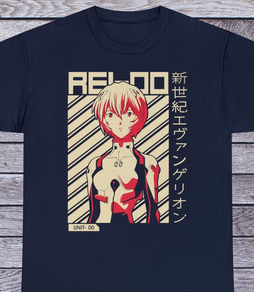Waifu Girl Rei Ayanami T Shirt Japanese Anime Manga Neon Genenesis Evangelion