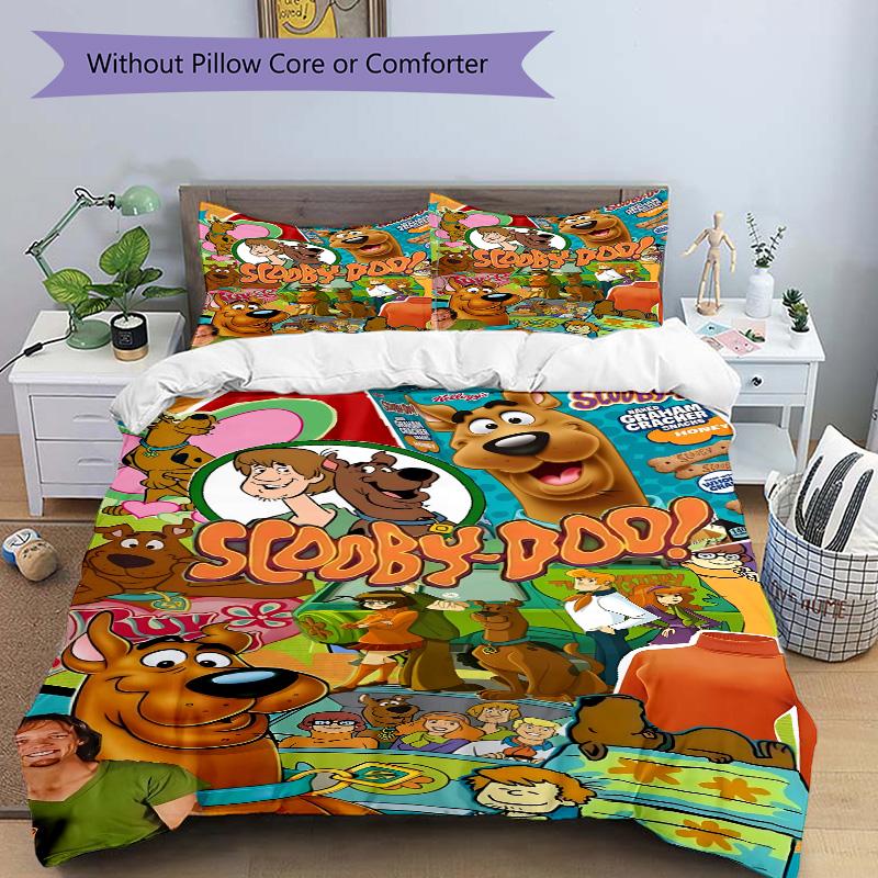 Scoobydoo Mystery Adventure Print 3Pcs Bedding Setduvet Cover With 2 Bedropillowcase Home Birthday Gift
