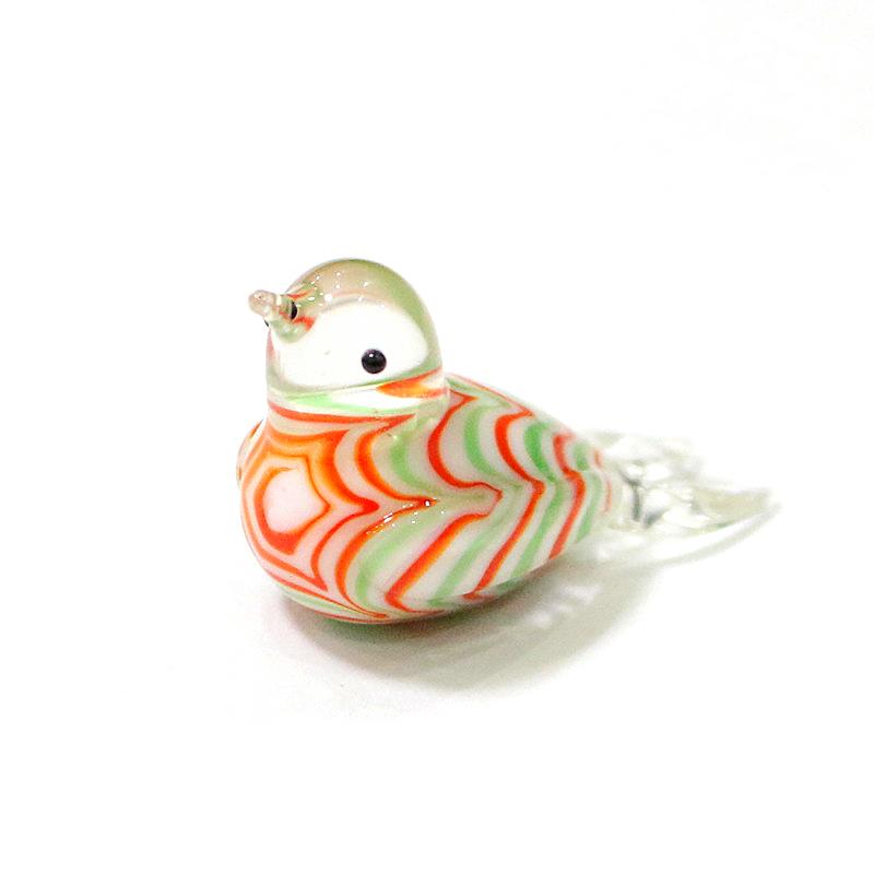 Miniature Murano Glass Bird Decorative Figurine Japan Style Home Fairy Garden Decor Accessories Lovely Handmade Animal Ornaments