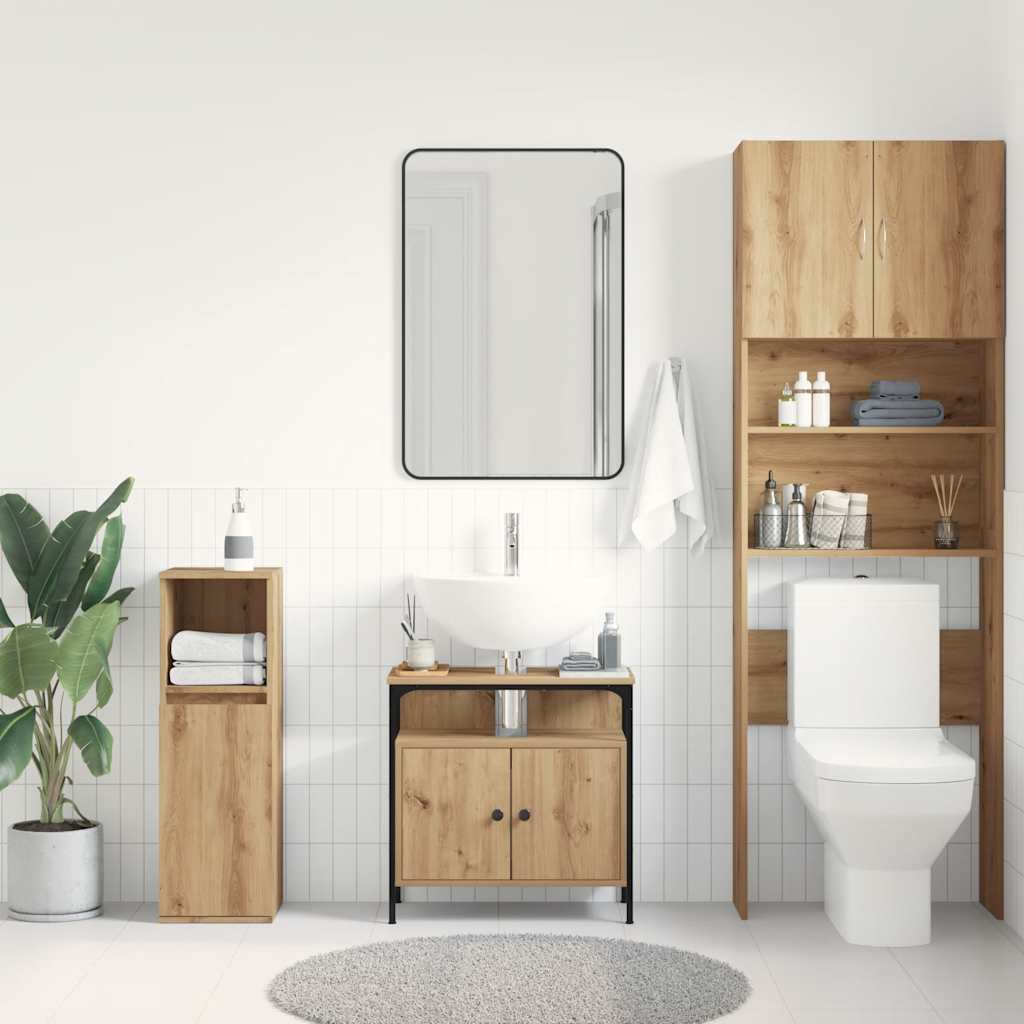 Artisan Oak Washbasin Cabinet 60 x 30 x 60 cm Engineered Wood