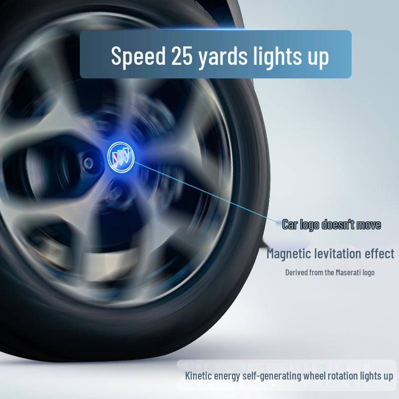 Compatible Magnetic Levitation Hub Lights for Buick: Excelle, Verano, LaCrosse, Enclave, Envision, GL8 - Luminous Tire Lights.
