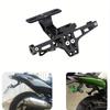 Suporte universal de montagem de placa traseira de motocicleta em alumínio CNC com luz LED