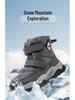 Stylish Waterproof Winter Leather Sports Shoes for Kids - Warm, Non-Slip, Thickened Cotton, Unisex Design.