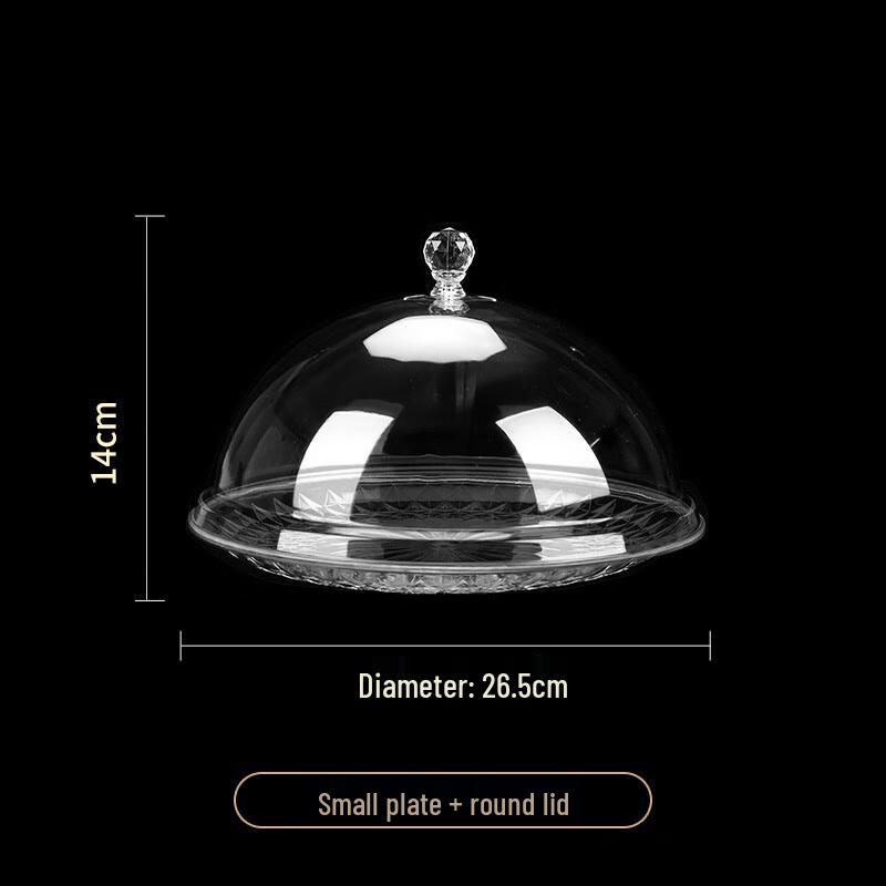 Covered Fruit and Snack Serving Platter Plate 25cm + 10-inch Lid