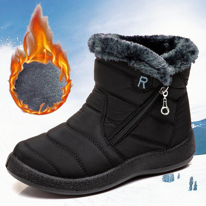 High Quality Winter Boots Women's Boots Mother Shoes Waterproof Ankle Boots Women Rain Warm Fur Foot