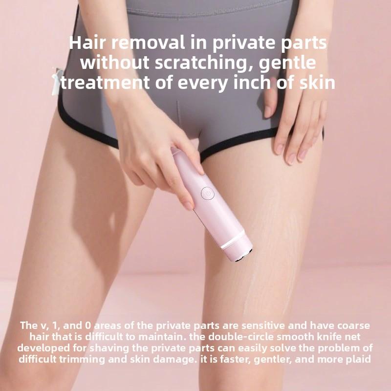 Depiladora eléctrica 2 en 1 para mujer, afeitadora corporal impermeable para zonas íntimas y axilas