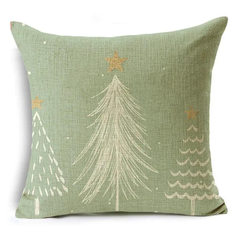 Frohe Weihnachten Pflanzen-Serie Kissenbezüge 40/45/50cm Santa Rentier Schneeflocken Kissenbezug für Sofa Couch Heimdeko