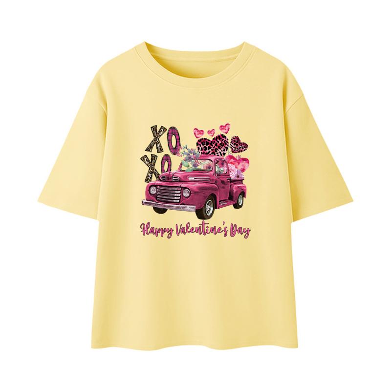 Valentine's Day Růžové samolepky na auto Heat Transfer Mikiny Topy A-Level omyvatelné oblečení Deco Nášivka