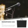 1 Portable Handheld Microphone Protective Case Hard Box Shockproof Dustproof Mic Organizer with Handle for Travel Outdoor