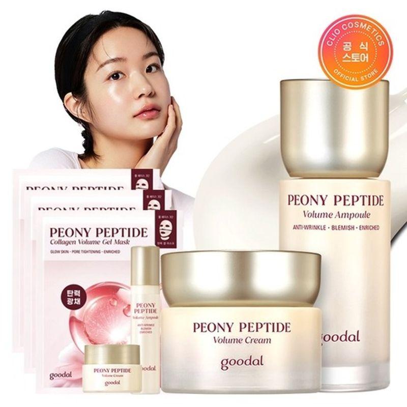 

Goodal Peony Wrinkle Removal Ampoule 50ml + Cream 60ml Peony Gel Mask 3 Sheets + Ampoule 10ml