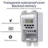 30A Digital Timer Switch Relay 168 Hours Weekly 7 Days Programmable Timer Control AC 220V KG316T With Outdoor Waterproof Box