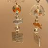 Green Lemon Persimmon Keychain Wind Chimes Beaded Keychain Cute Lemon Keychain  Key Ornament