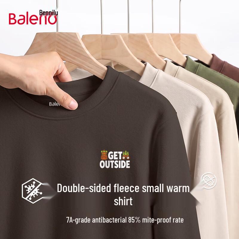 Baleno Men's Winter Thermal Fleece-Lined Long-Sleeve T-Shirt