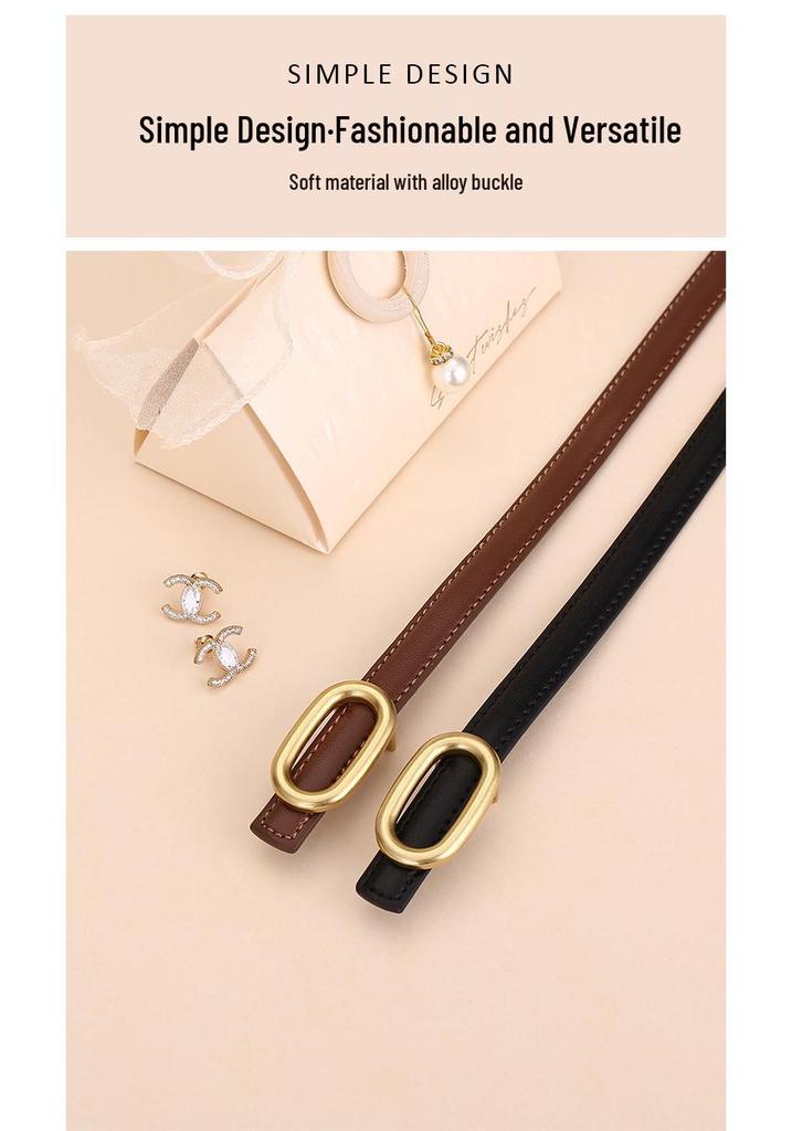 Women's Fashionable Cowhide Waist Belt - High-End, Versatile Accessory