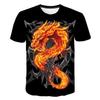 Frühling Sommer Tops Männer Plus Größe Kleidung Drachen 3D Print T Shirt Tier Tees O Hals Kurzarm Top Atmungsaktiv mann Shirts