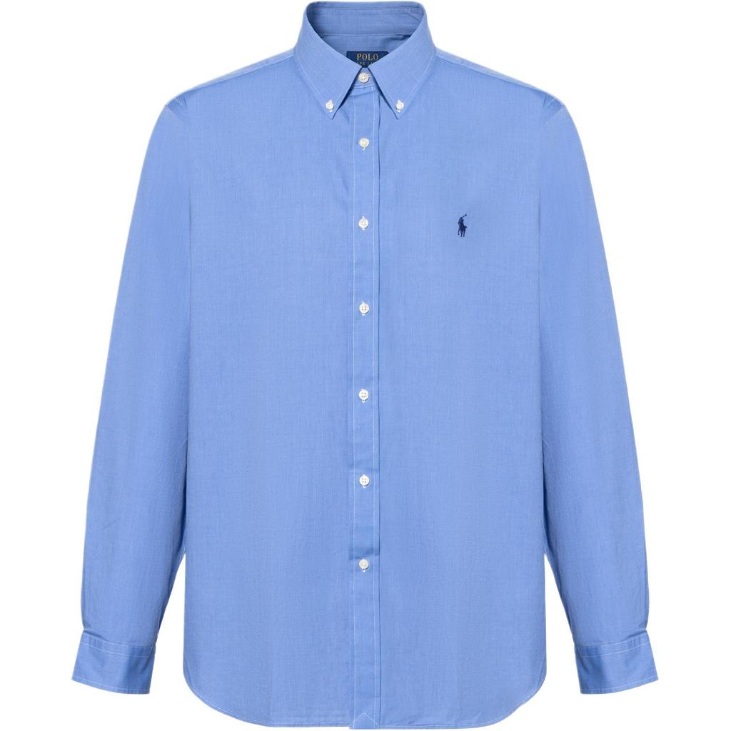 Polo Ralph Lauren Ss22 Pony Embroidered Single-Breasted Long Sleeve Shirt Men Shirts Blue 710928252-008