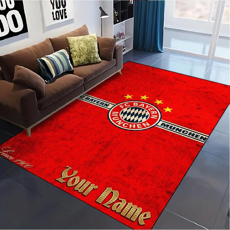 Name Custom FC Bayern Munich Logo Carpet Rug for Living Room Bedroom Home Sofa Decoration,Kids play Non-slip Floor Mat