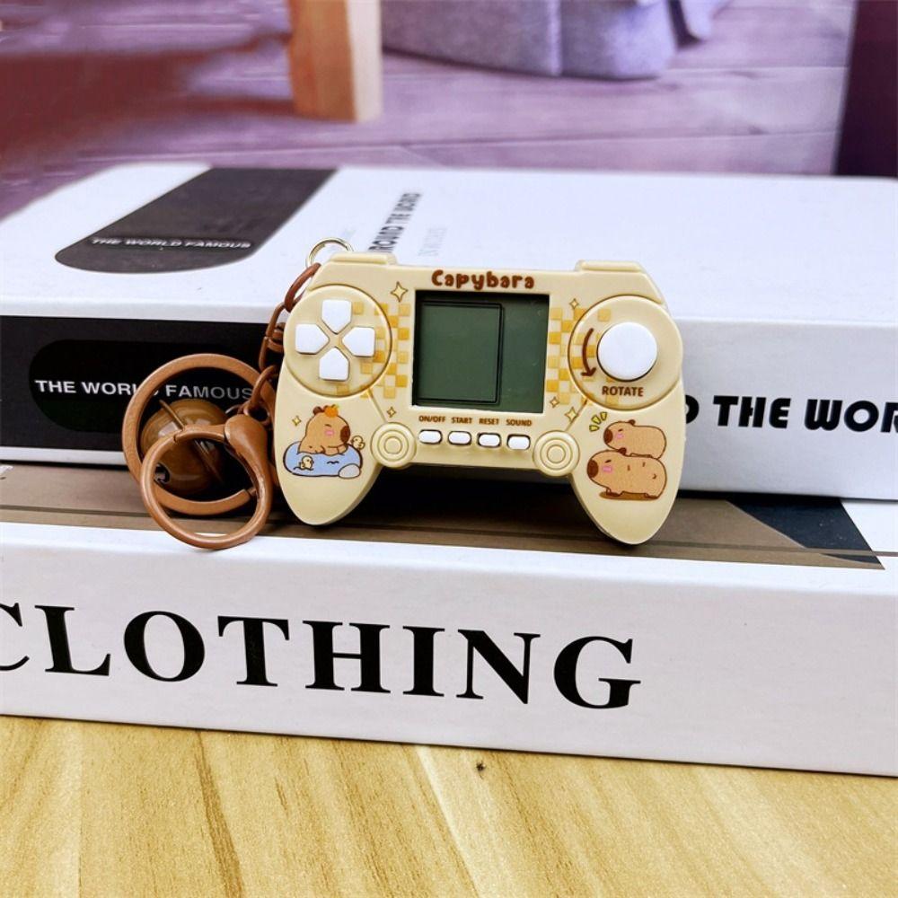 Game Controller Mini Game Keychain Electronic Game Console Pendant Capybara Keychain  Backpack