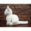 Graceful Cat (Made in Japan) Sitting White Cat Plush Toy, 22cm Long, I-6855