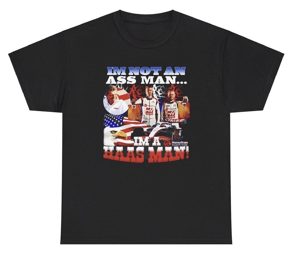 Я не любитель задниц, я любитель Хааса Футболка Смешная Неуместная Гонки F1 Мем Футболка Унисекс M