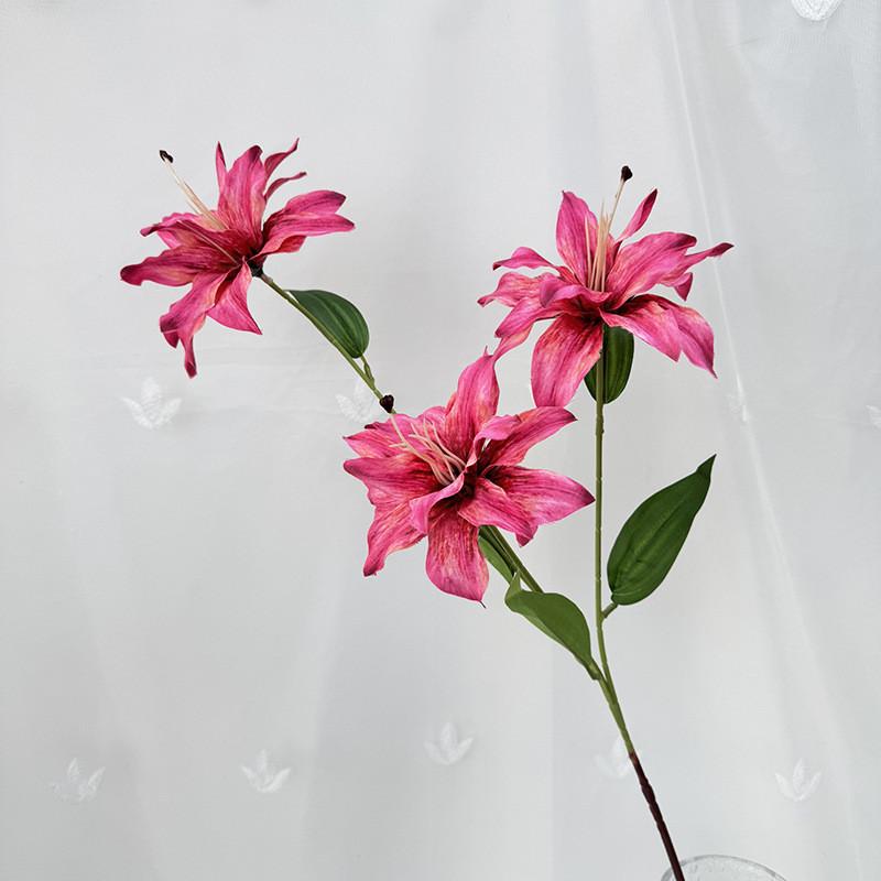 Brownii Artificial Lilium Var Viridulum For Wedding Decor And Props Photography