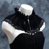 Medieval Detachable Pleated Collar Ruffle Collar Neckpiece Costume Props Neckwear Faux Collar For Historical Reenactment Stage Show