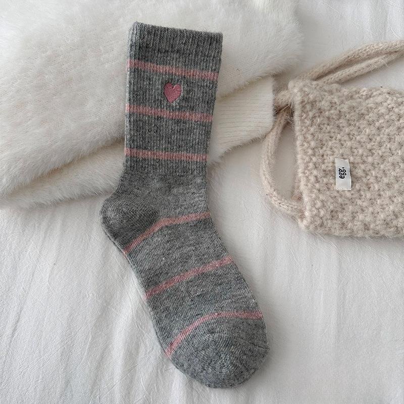 Colorful-patterned Stitch Wool Socks with Added Thickness for Warmth and Insulation. Winter Anti-chill Thick Socks.