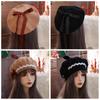 Warm Lolita Beret Japanese Style Beanie Cap Decorate Girl Lace Bow Hat  Female