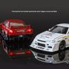 1/24 Nissan Skyline GTR R34 Silvia S15 Alloy Modified Vehicles Diecast Metal Scale Car Model  Sound and Light Childrens Toy Car Gift