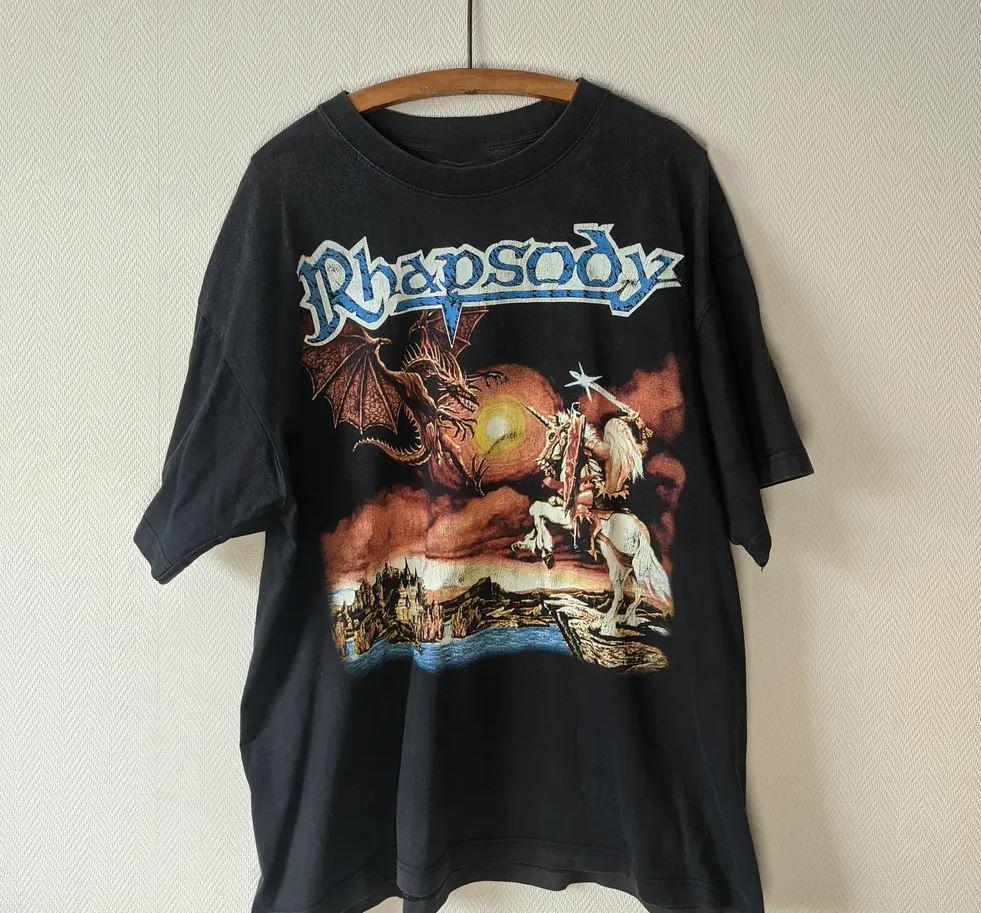 Rhapsody Band Album Tour Black Cotton Tee Men Women Shirt DI500 Unisex T-Shirt XXL