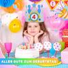 3D Stickers Boys & Girls Adjustable Fabric Crown Gift Party Decoration Birthday 0-9 Replaceable Numbers, party, home, Kids gift