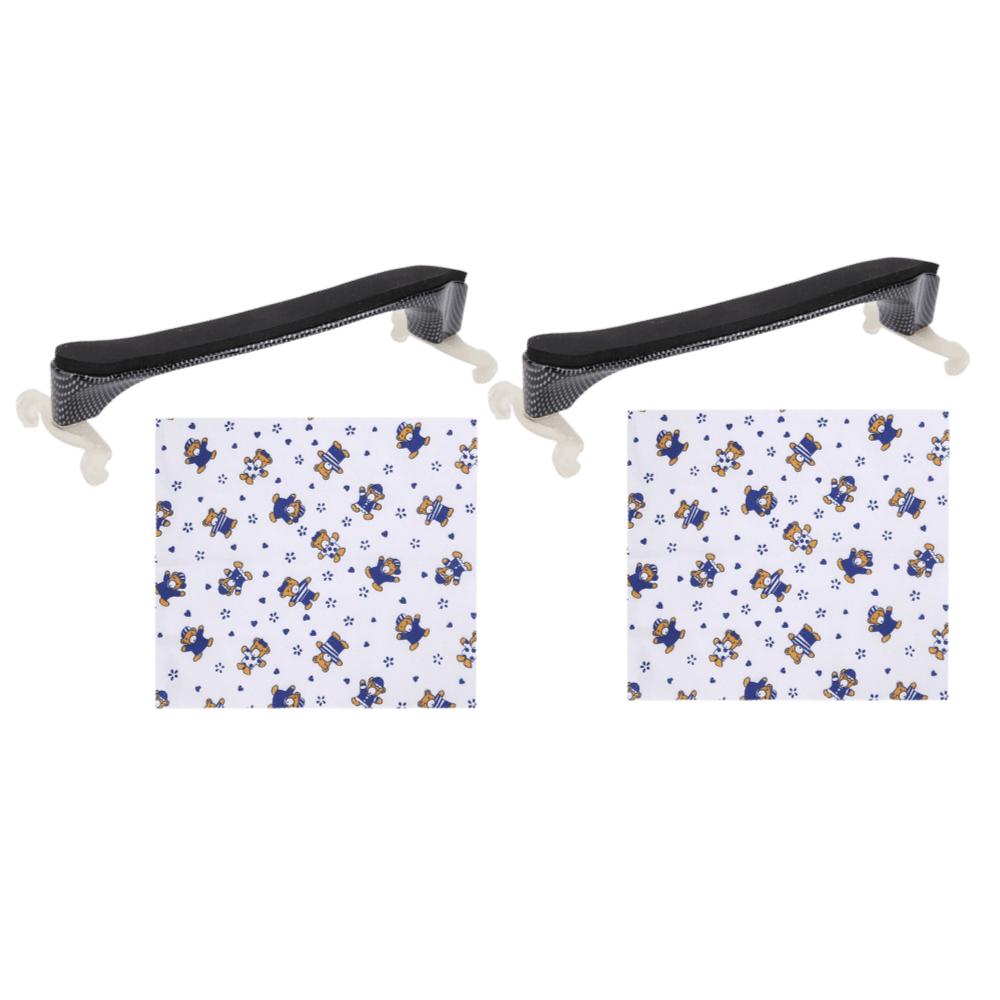 2PCS Carbon Fiber Violin Shoulder Rest Black Adjustable Shoulder Rest For Violin Players
