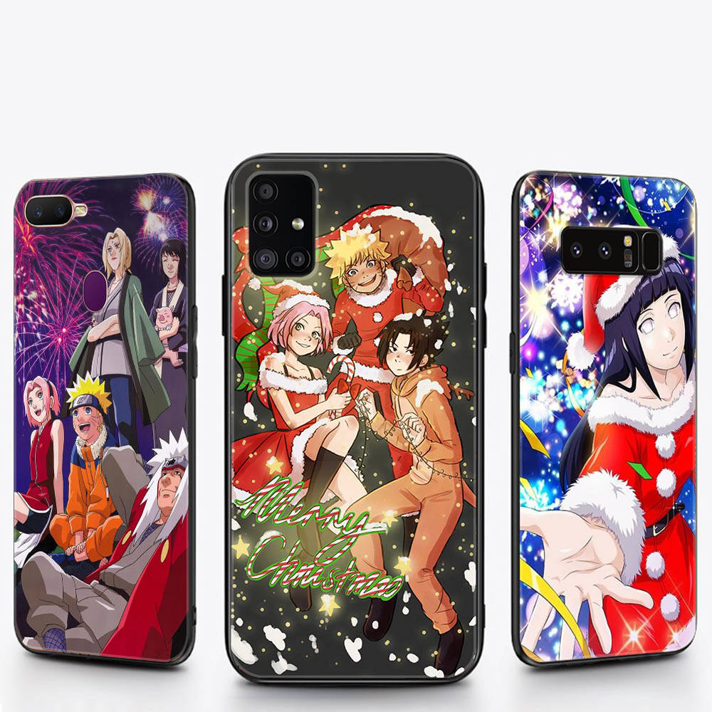 W-3 Naruto vánoční měkké pouzdro pro Samsung A04s A05s A10s A11 A12 A14 A15 A22 A23 A32 A50S M31 M51 M52 M53 A25 A30S A51 A52 A55 A70 A71 A72 S10 S9