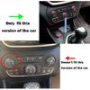 6x Headlight & Radio Air Con Controls Knob Ring Trim For Jeep Cherokee 2014-