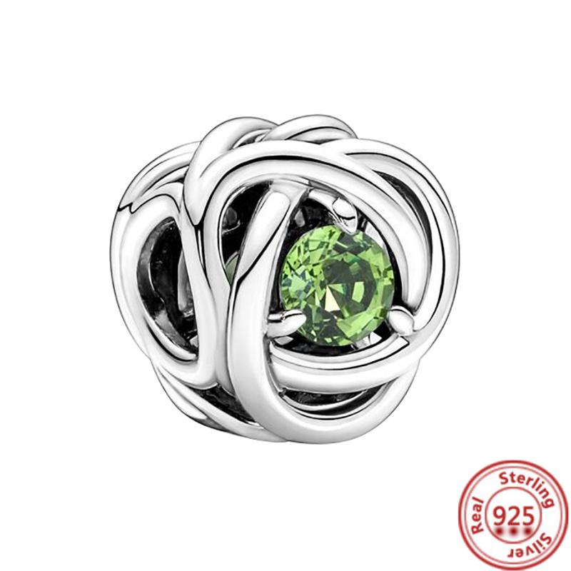 Нові 12 сузір'їв місяць колір вічність коло шарм Fit оригінальні шарми браслет з бісеру 925 срібло DIY ювелірні вироби