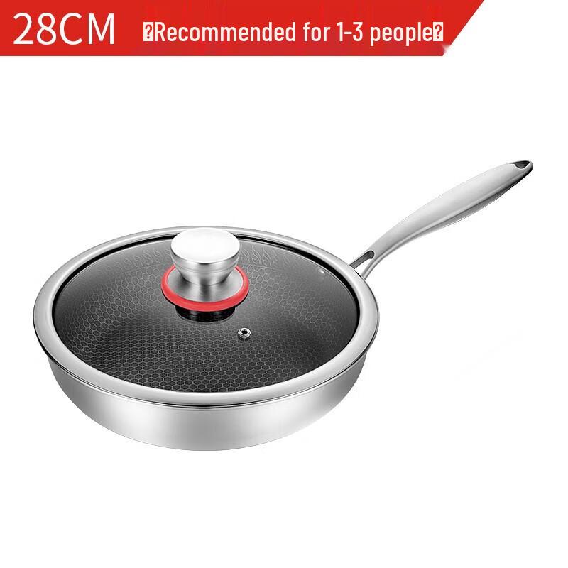 Oumeida Crystal Diamond Series 28cm 316 Stainless Steel Stir-Fry Pan