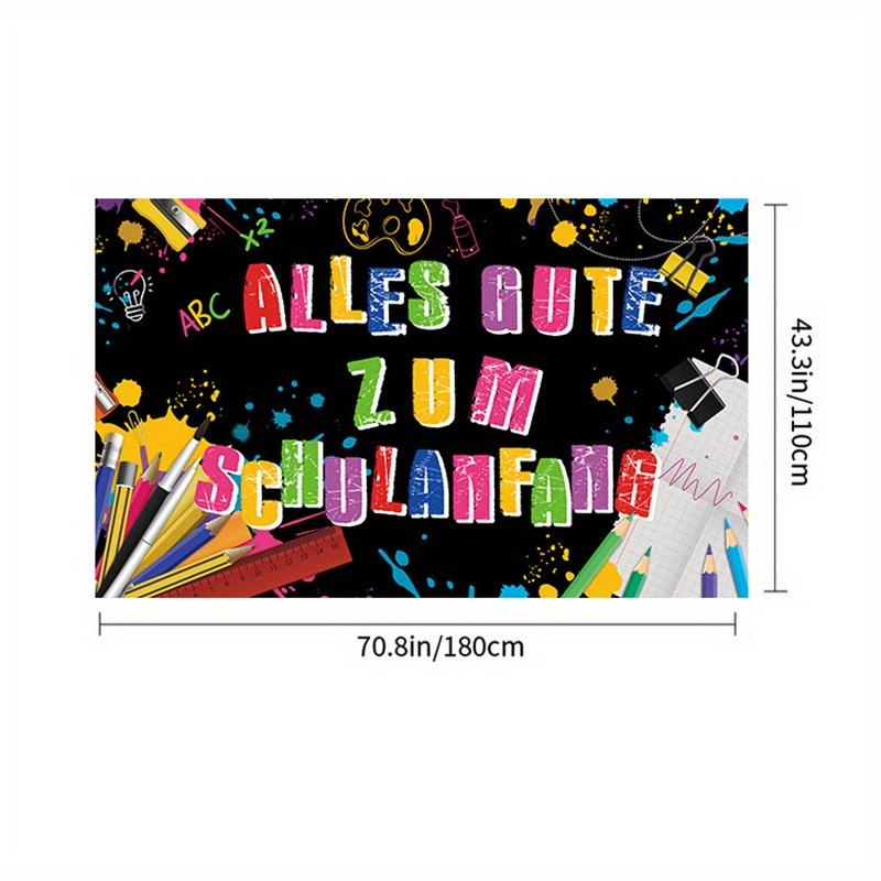

1pc Decoration Supplies:German Printing for The Opening Season, Returning To School Ceremony,Flag Raising,School Party, Photo Taking, Background Cloth Marker