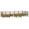 8 Piece Garden Lounge Set with Cushions Pressure Treated Pine Wood
