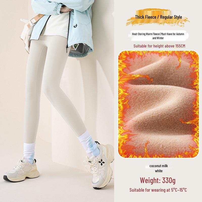 Women's Petite Plus Velvet Shark Leggings for Autumn/Winter - Thick, Tight, Cotton Yoga Pants