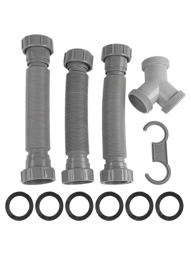 Comprehensive Drainage Kit Adjustable P Trap Drainage Maintenance Convenient Maintenance Design Extendable From 20 To 80 Cm