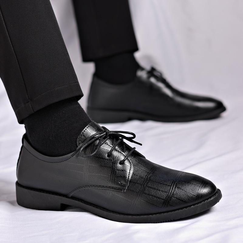 Suit Leather Shoes Autumn British Style Business Dress Soft Sole Black Best Man Wedding Groom Shoes