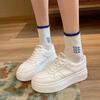 Leather Platform Dad Shoes Spring New Muffin Heightening Sports Shoes Look Thin and Casual