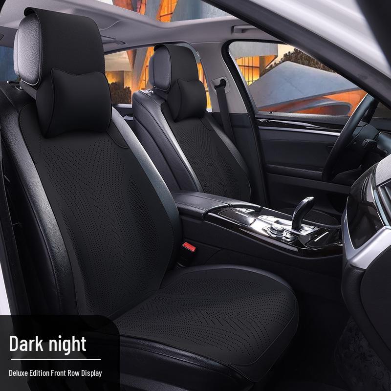 Universal Semi-Surround Suede Car Seat Cushion - All Seasons, Summer Cool, Small Waist Design 2025