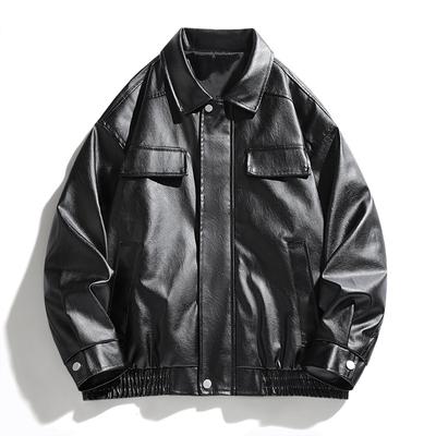 Jacket Men's and Women's American Street Loose Versatile PU Leather Jacket