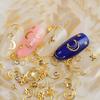 1 Box Rivet Metal Nail Studs Seashell Feather Star Moon 3D Nail Art Decoration Manicure with