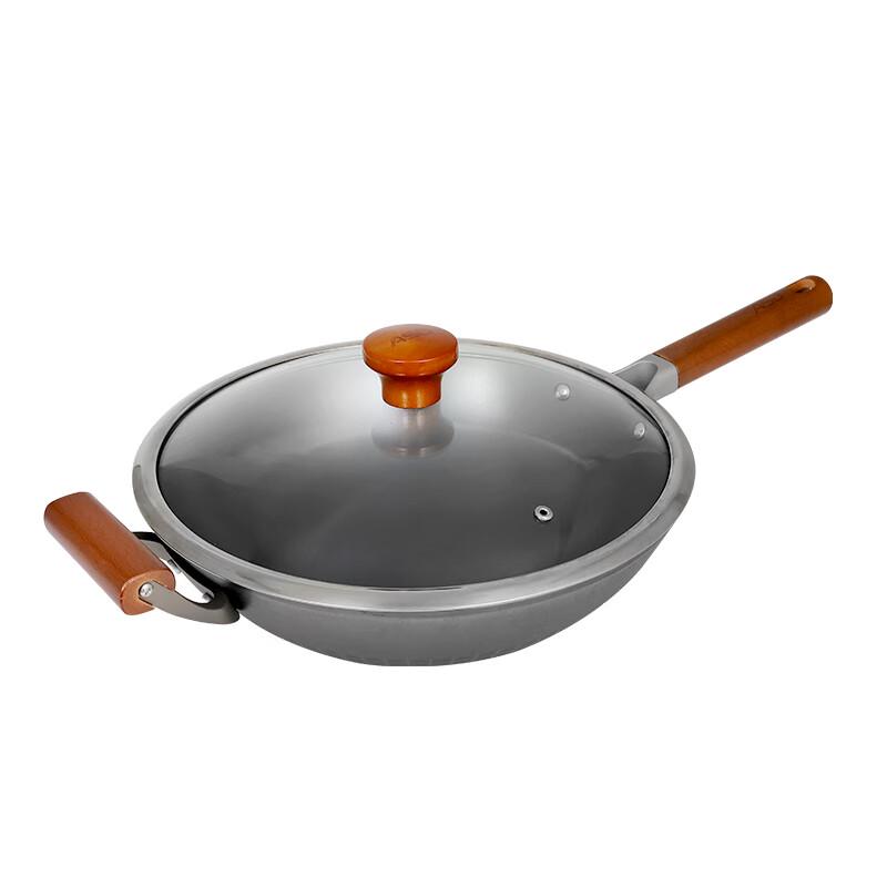 ASD Zhenwei 32cm Traditional Coating-Free Cast Iron Wok