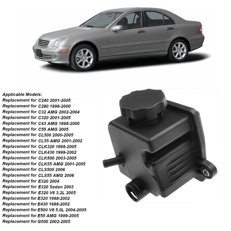 Nádržka posilovače řízení bez O-kroužků pro W203 W463 W163 C215 Nádržka expanzní nádrže hydraulického oleje Nádržka posilovače řízení