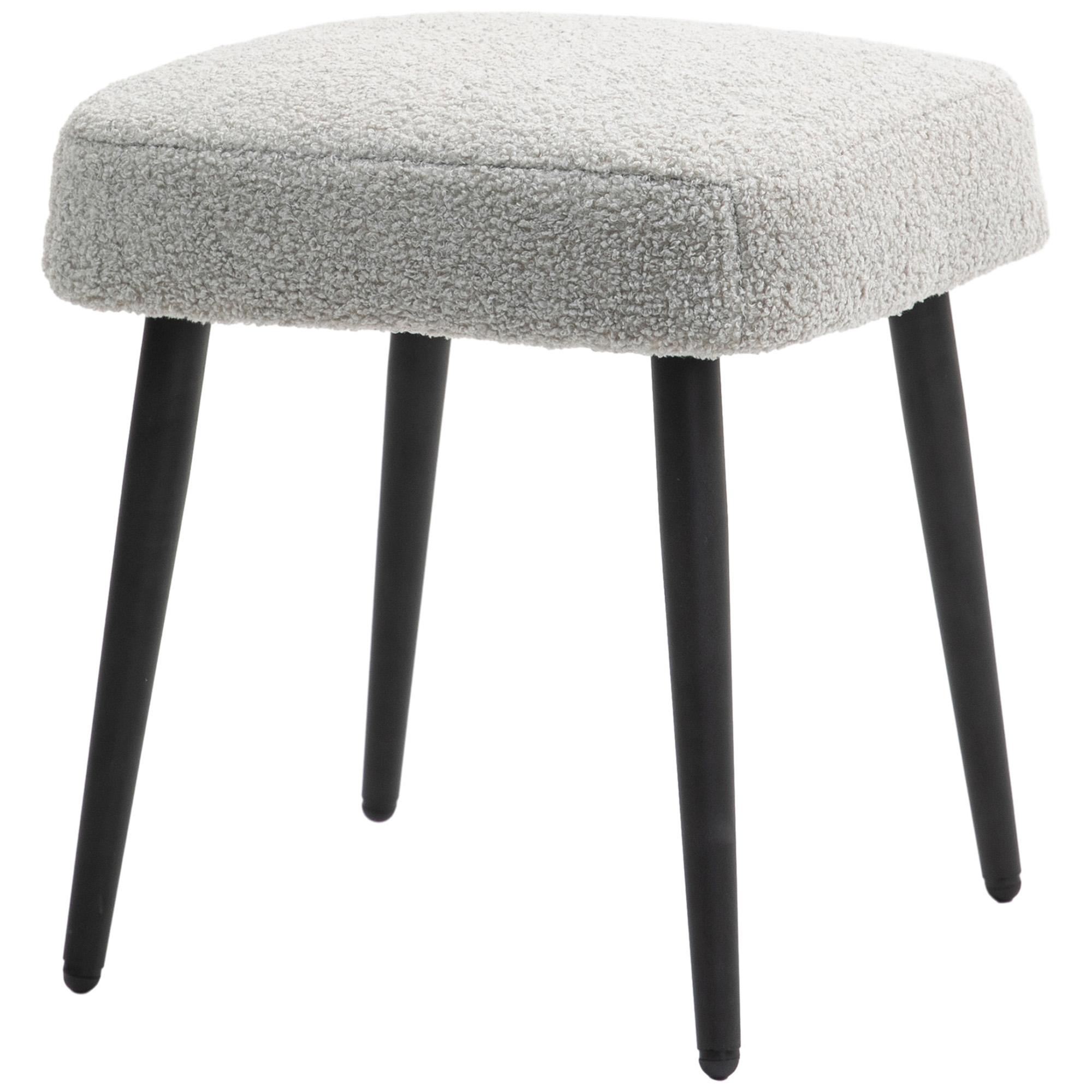 Stool, Footrest, Padded Seat, Cashmere Look
