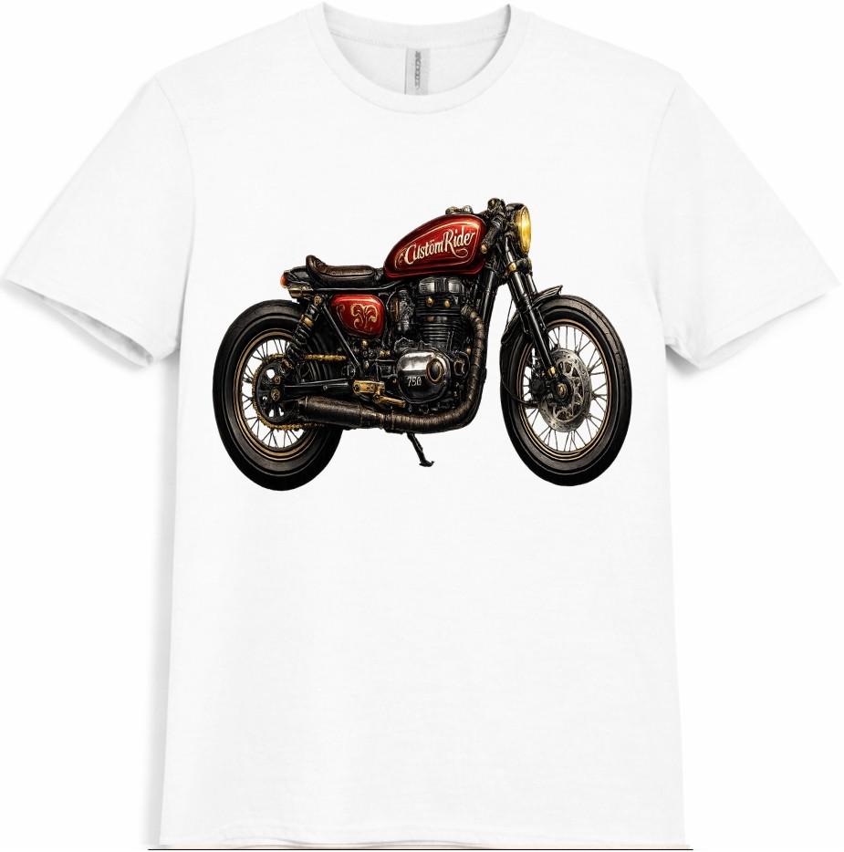 Motorcycle T Shirt Classic Vintage Motorbike Retro Racing Graphic Tee