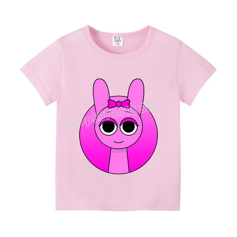 Sprunkis T-Shirt Kids Camisetas Toddler Girls Short Sleeve Tops Boys Cartoon Soft Comfortable Clothes Child Tees Birthday Gift
